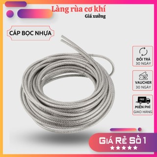 Dây cáp thép bọc nhựa 3mm, 4mm, 5mm, 6mm, 8mm cáp lụa bọc nhựa 006