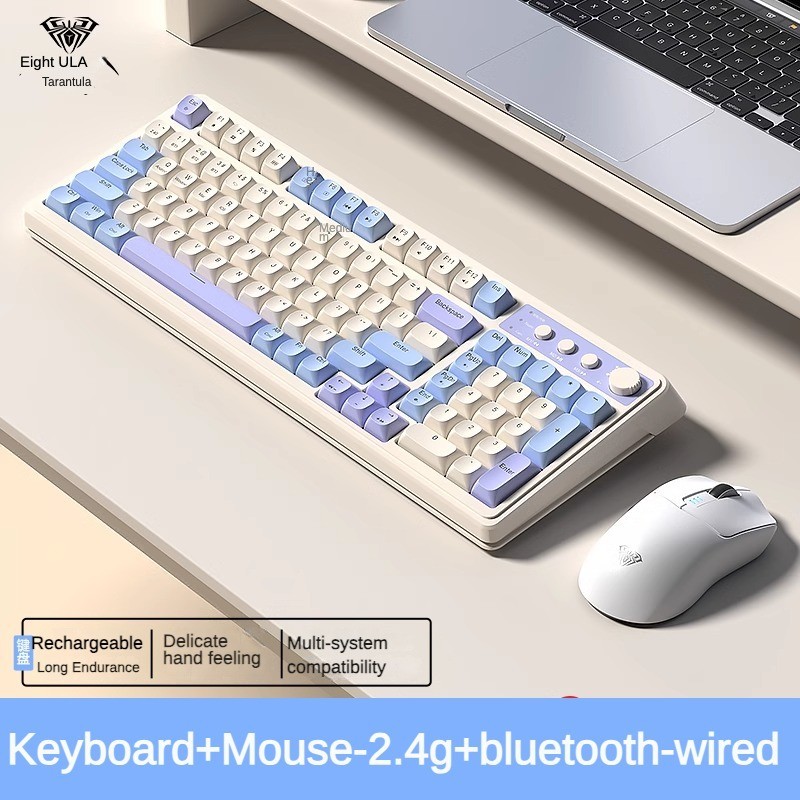 Aula S99 RGB Wireless 2.4G Bluetooth Bàn phím ba chế độ có thể sạc lại cảm giác Tay cầm Máy tính xách tay Văn phòng Trò chơi thể thao điện tử | BigBuy360 - bigbuy360.vn