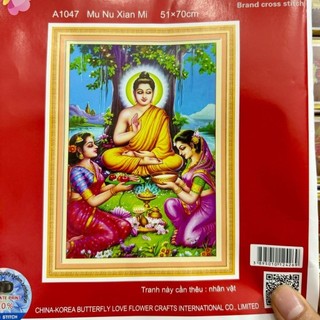 Tranh thêu phật thích ca mẫu mới a1047 chưa thêu
