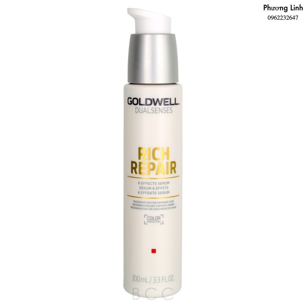 🇩🇪 Tinh chất GOLDWELL Siêu chăm sóc 6 Tác động DUALSENSES RICH REPAIR 6 Effects Serum New 100ml ""P_L""