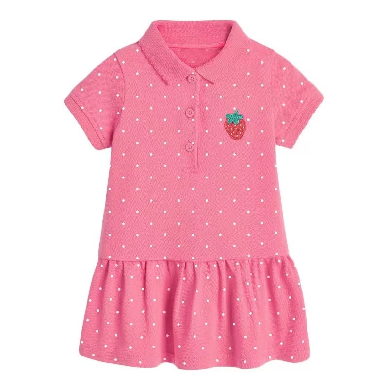 Đầm Công Chúa Cotton Trơn Dáng Dài Dễ Thương Cho Bé Gái 1-7 Tuổi