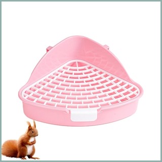 Khay đựng thỏ Hộp đựng rác hình tam giác dung tích cao có đường ray bảo vệ cao Chống bắn tung tóe Nhà vệ sinh góc thú cưng yunvn yunvn