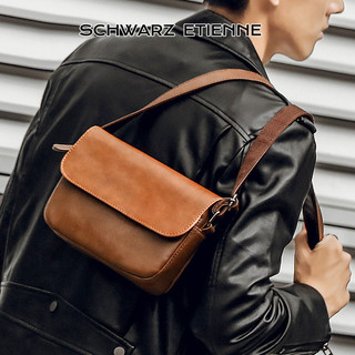 Schwarz ETIENNE Nhật Bản phiên bản mới của túi đeo ngực nam, túi đeo vai nam da PU thời trang
