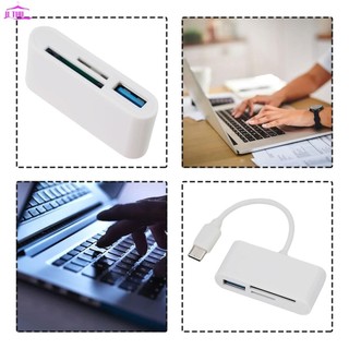 【UTHU】Compact and Convenient USB C Card Reader TF/SD Memory Card Type C USB Conversion