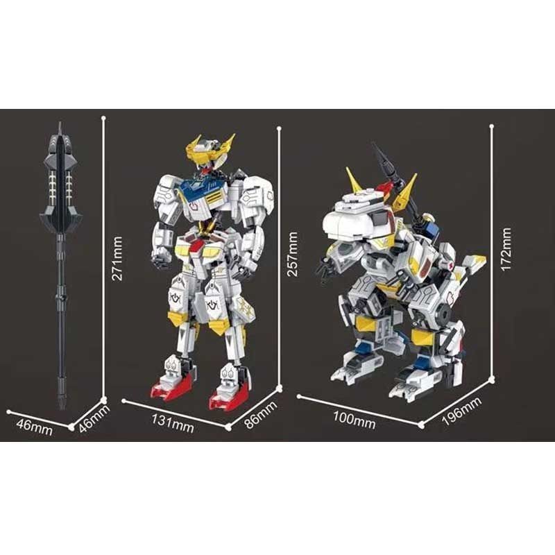 Tương thích với các viên gạch LEGO Transformers Gundam Barbatos mecha mô hình đồ chơi lắp ráp