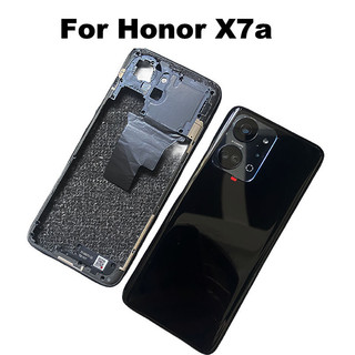 Dành cho huawei honor x7a full nhà ở khung giữa viền trước lcd giá đỡ khung xe kim loại mặt sau pin kính cửa sau rky-lx1