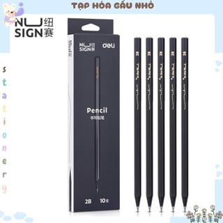 Bút chì gỗ nu sign deli đen 2b, hb, bút chì vẽ phác thảo