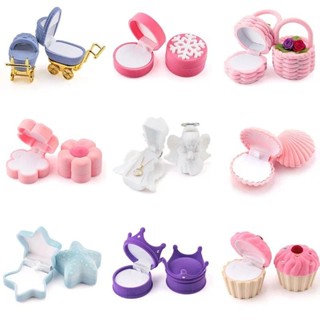 1 Mảnh Đáng Yêu Nhung Hộp Đựng Trang Sức Hộp Đựng Nhẫn Cưới Hộp Bông Tai Vòng Cổ Vòng Tay Hiển Thị Hộp Quà Tặng Giá Đỡ 16 Phong Cách
