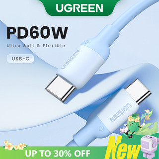 Dây cáp sạc nhanh UGREEN 60W Type C USB C QC 3.0 4.0 FCP thích hợp cho Macbook Pro Samsung S22 S23 Huawei iPhone 15