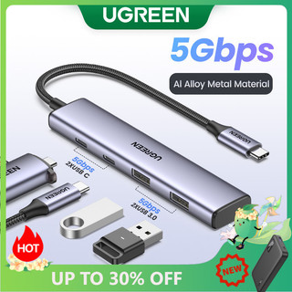 Ugreen Hub Chia Cổng USB 3.0 4 Cổng 5Gbps USB Type C Sang USB 3.0