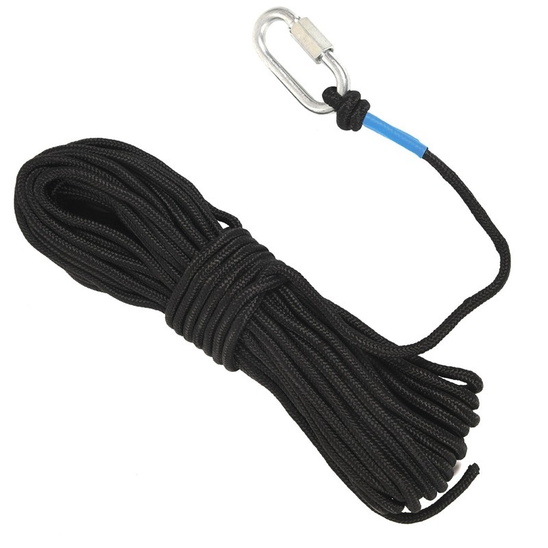 Dây nam châm câu cá 20 mét, Dây nặng có khóa an toàn, Dây an toàn dây cao Nylon đa năng - 65 Feet, đ