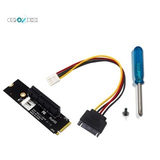Ngff M.2 sang PCI-E 4X Riser Card M2 M Key to PCIe X4 Adapter với đèn báo LED SATA Power Riser để khai thác mỏ Bitcoin