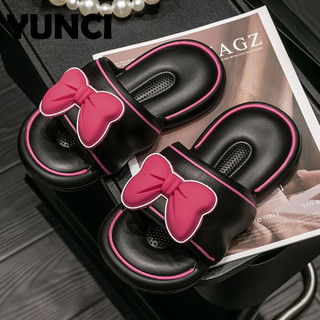 YUNCI dép cross dép kiểu nữ đi chơi Đệm êm Độn đế Thời thượng Phối hợp dễ dàng FYT244091T 15Z240408