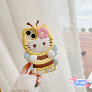 Ốp Lưng Hellokitty Cho Vivo X80 X90 Y52S Y31S Y11 Y12 Y15 Y17 Y3 Y70S Y93 Y91C Y97 Y76S V11 Pro X21S IQOO Z5 Neo 5 SE 3D Phim Hoạt Hình Ong Bướm Vỏ Điện Thoại Silicon Dễ Thương