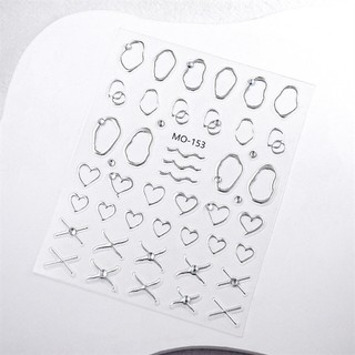 Sticker metal nổi 5D dán móng [sale]