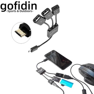 gofidin dây cáp Micro USB chuyển đổi 3 trong 1 dành cho bàn phím chuột máy tính điện thoại di động