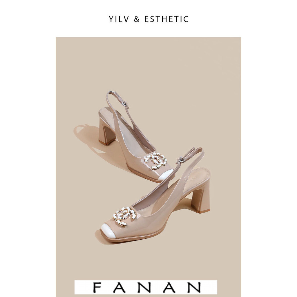 FANAN Giày Cao Gót giày búp bê giày nữ Mary jane Giày Lười Da Thời Trang vintage giày nữ High quality Chất lượng cao Thể thao và thời trang Bảnh bao Cá tính FGD2410LYP 4Z240123