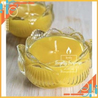 Combo 18/36 ly chum sen - set nguyên liệu làm nến bơ cúng dường tại nhà tặng kèm viên tealight + keo nến