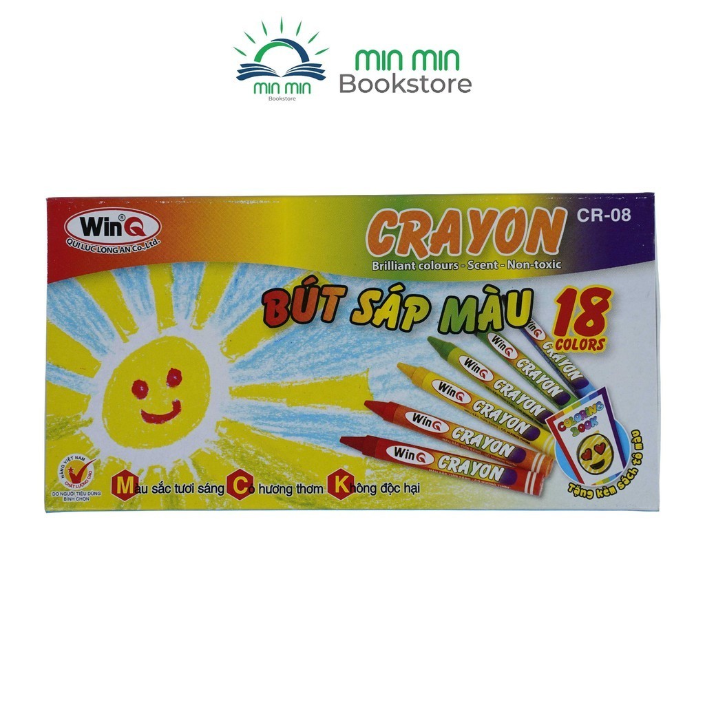 Bút sáp màu thơm WinQ 18 màu - CR08