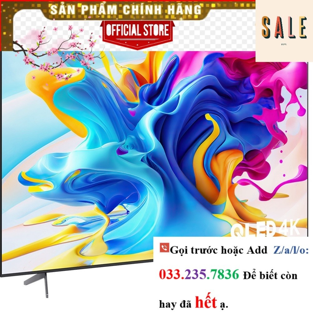 SỐC Google Tivi QLED TCL 4K 75 inch 75C645 Nguyên Seal