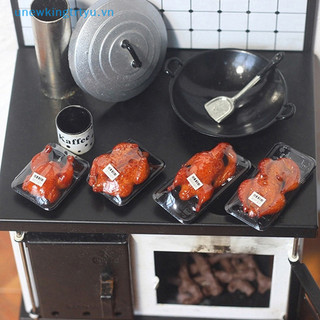 Unewtyu 1: 12 nhà búp bê thu nhỏ rang ngỗng / vịt / gà thổ nhĩ kỳ mô hình thực phẩm cửa hàng tạp hóa trang trí đồ chơi nhà búp bê phụ kiện vn