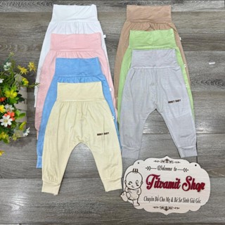 Quần dài Minky cạp cao vải thun lạnh mềm mát co giãn 4 chiều cho bé
