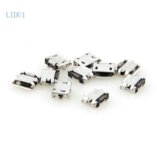 Lidu1 10 chiếc micro usb mk5p 5pin nữ kết nối micro usb sạc ổ cắm thẳng