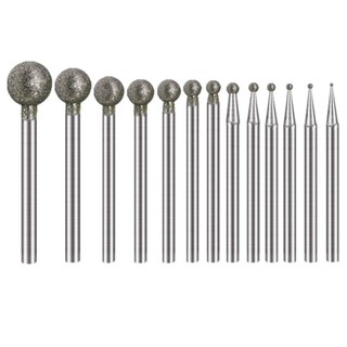 5 chiếc mài mũi khoan tròn kim cương 0,5mm-8mm cho dụng cụ quay