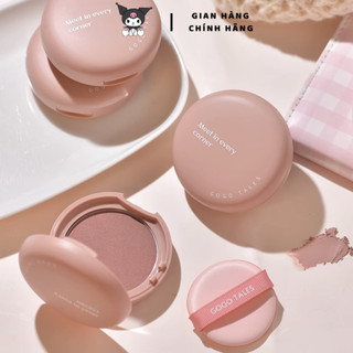 Phấn Má Hồng Kem Dạng Nén Macaron KUROMI Gogotales Elastic Soft Focus Powder Blusher Cream
