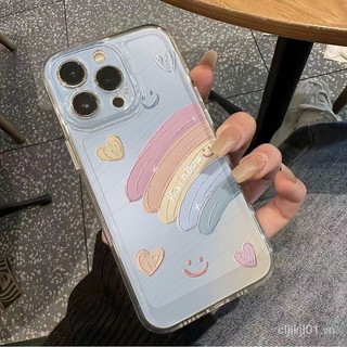 Tranh Sơn Dầu Cầu Vồng Đơn Giản Không Gian Thích Hợp Cho Apple 15 / iphone14promax Ốp Điện Thoại 13 Chống Sốc 12 Hợp Thời Trang 11 Bộ xs / xr IIG5