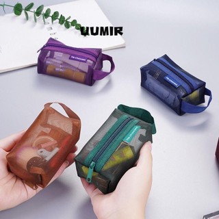 UUMIR Túi lưu trữ lưới vuông, Ví đựng tiền xu Mini cầm tay nhẹ, Túi đựng chìa khóa dung lượng lớn thoáng khí