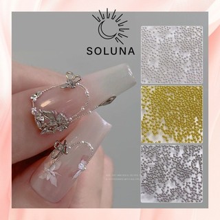 Bi nail thép mini 0.6mm 0.8mm màu bạc màu vàng tròn trang trí móng tay Soluna Nail