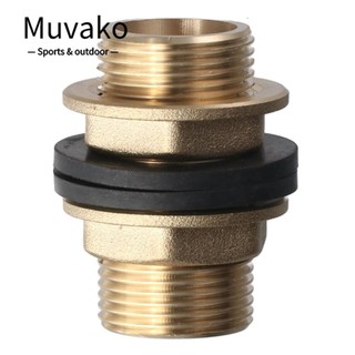 Muvako Bộ chuyển đổi ống, Bộ chuyển đổi vách ngăn nam G1 / 2 G3 / 4 G1 bằng đồng thau, Bộ chuyển đổi bồn nước Đầu nối vòi tưới vườn Bình nước, Đồng thau, tông màu vàng