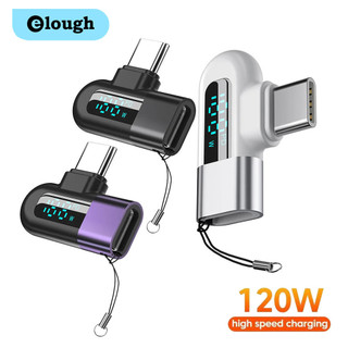 Bộ chuyển đổi sạc nhanh elough đầu nối cong ogt usb c 120w type c sang type c