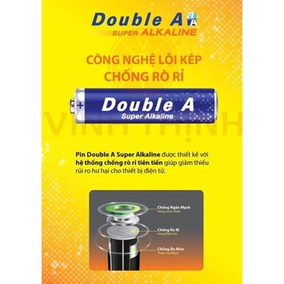 Pin AA / Pin AAA ALKALINE DOUBLE A Vỉ 2 Viên Chính Hãng