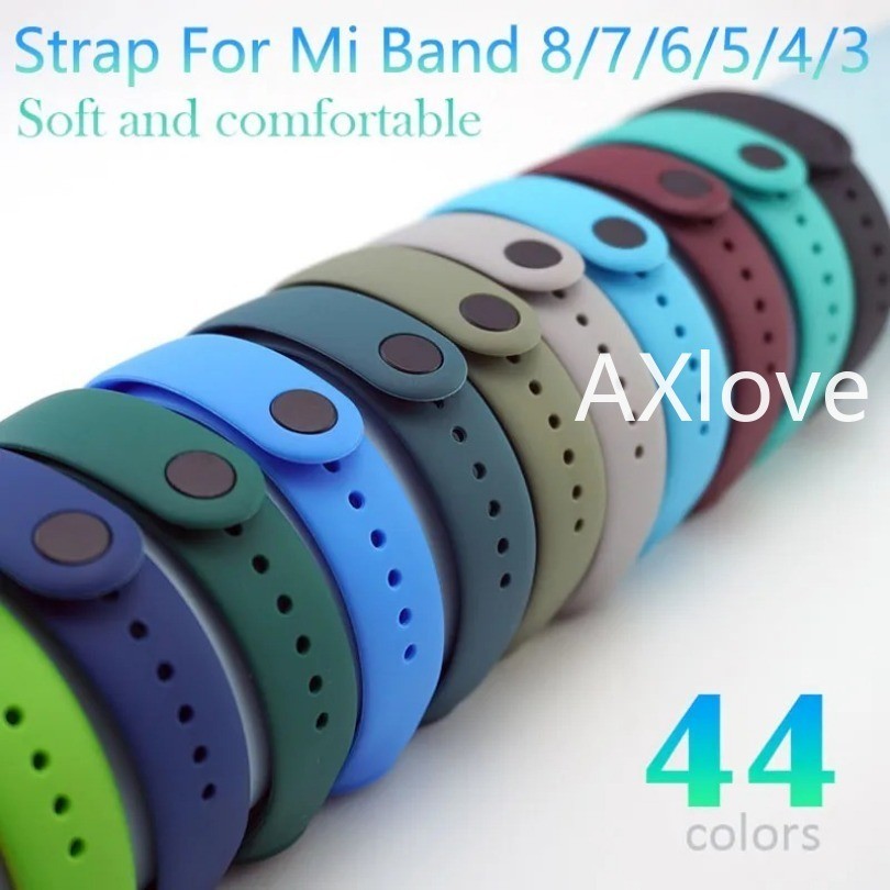 Dây Đeo Cho Xiaomi Mi Band 9 8 7 6 5 4 3 Đồng Hồ Thông Minh Silicon Dây Đeo Tay Vòng Tay Mi Band 9 T