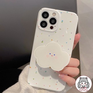 Ốp điện thoại giá đỡ đám mây phát hiện tươi đáng yêu Tương thích cho IPhone 17 Air 16 15 14 13 12 11 Pro Max X XR 8 7 Plus Ốp lưng TPU mềm chống rơi vân tay