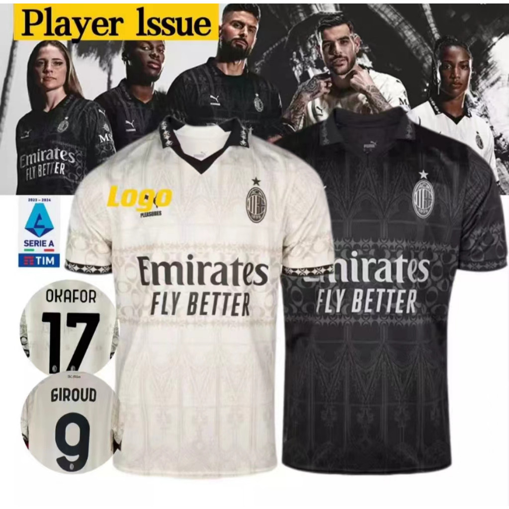 Cầu thủ Áo bóng đá nam sân nhà và sân khách AC Milan 2024 / 25 S--2XL