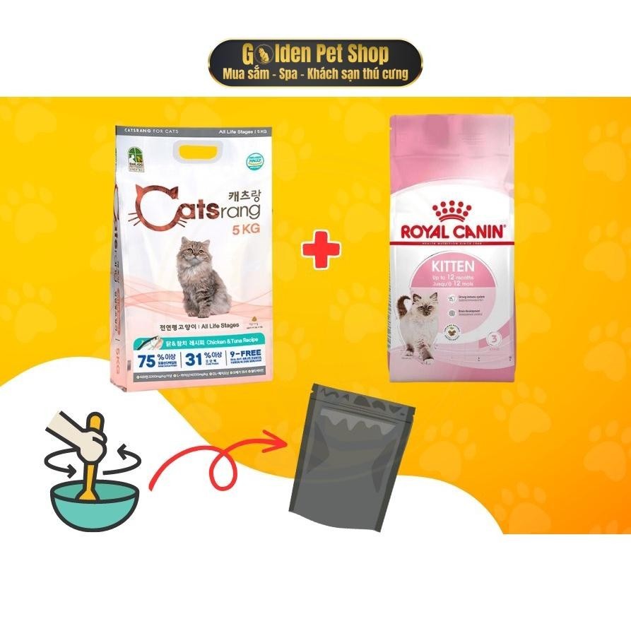 Hạt Mèo Mix CATSRANG CATSEYE CANIN -1kg zip Tiêu Búi Lông - Tăng Cường Hệ Miễn Dịch