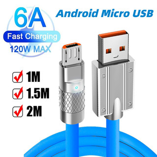 Hợp kim kẽm micro usb cáp điện thoại di động android sạc nhanh đa năng dây dữ liệu 120w 6a cáp sạc nhanh phụ kiện điện tử
