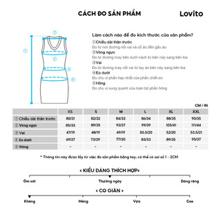 Lovito Đầm cài cúc đơn giản cho nữ LNE43340