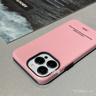 Nhật Bản Tối Giản Màu Trơn Tiếng Anh Thích Hợp Cho iPhone / 15 / 13 Ốp Điện Thoại iphone14promax Hai Trong Một 12 Phim 11 10FK