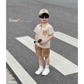 BỘ POLO BEEMO KẺ NGANG CHO BÉ
