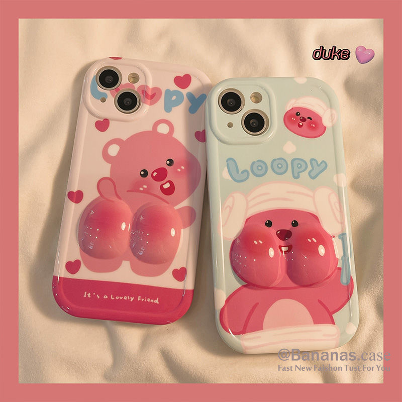 Ốp điện thoại iPhone 15 14 13 12 11 Pro Max X Xr Xs Max 7 8 Plus Phim hoạt hình Bathtowel Loppy Soft