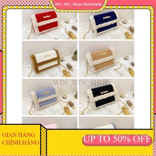 [Có video hướng dẫn] - Túi Handmade Tự Đan Len Phối Màu