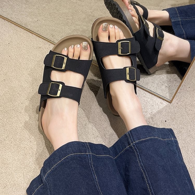Size 35-45 Thời Trang Hàn Quốc Y2K Retro Dép Nữ Đế Dày Phong Cách Ngoài Trời Chống Trơn Trượt Nhẹ Kỳ Nghỉ Màu Sắc Phù Hợp Với Mặc Bên Ngoài Đế Mềm Lười Một Chân Bàn Đạp Birken Dép St | BigBuy360 - bigbuy360.vn