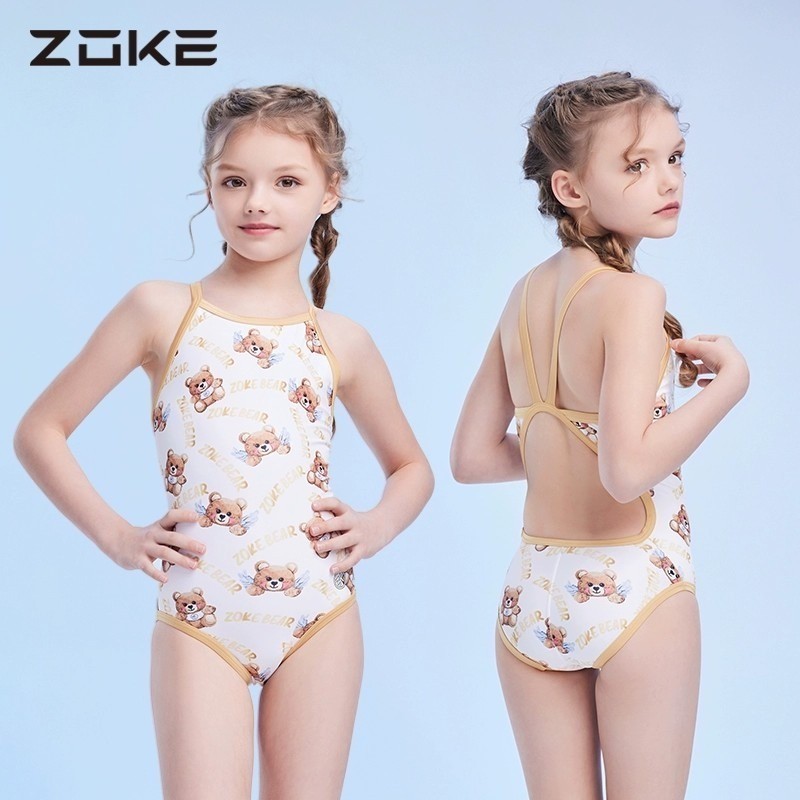 Đồ bơi bé gái Zoke Đồ bơi tập luyện chuyên nghiệp Trang phục bơi cho trẻ từ 3 đến 16 tuổi