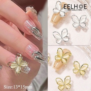 EELHOE 1 Cái 3D Hợp Kim Bướm Móng Tay Kim Cương Bướm Rỗng Pha Lê Trang Sức Phần Làm Móng Tay Trang Trí Diiy Salon Móng Tay Nghệ Thuật Phụ Kiện quà Tặng
