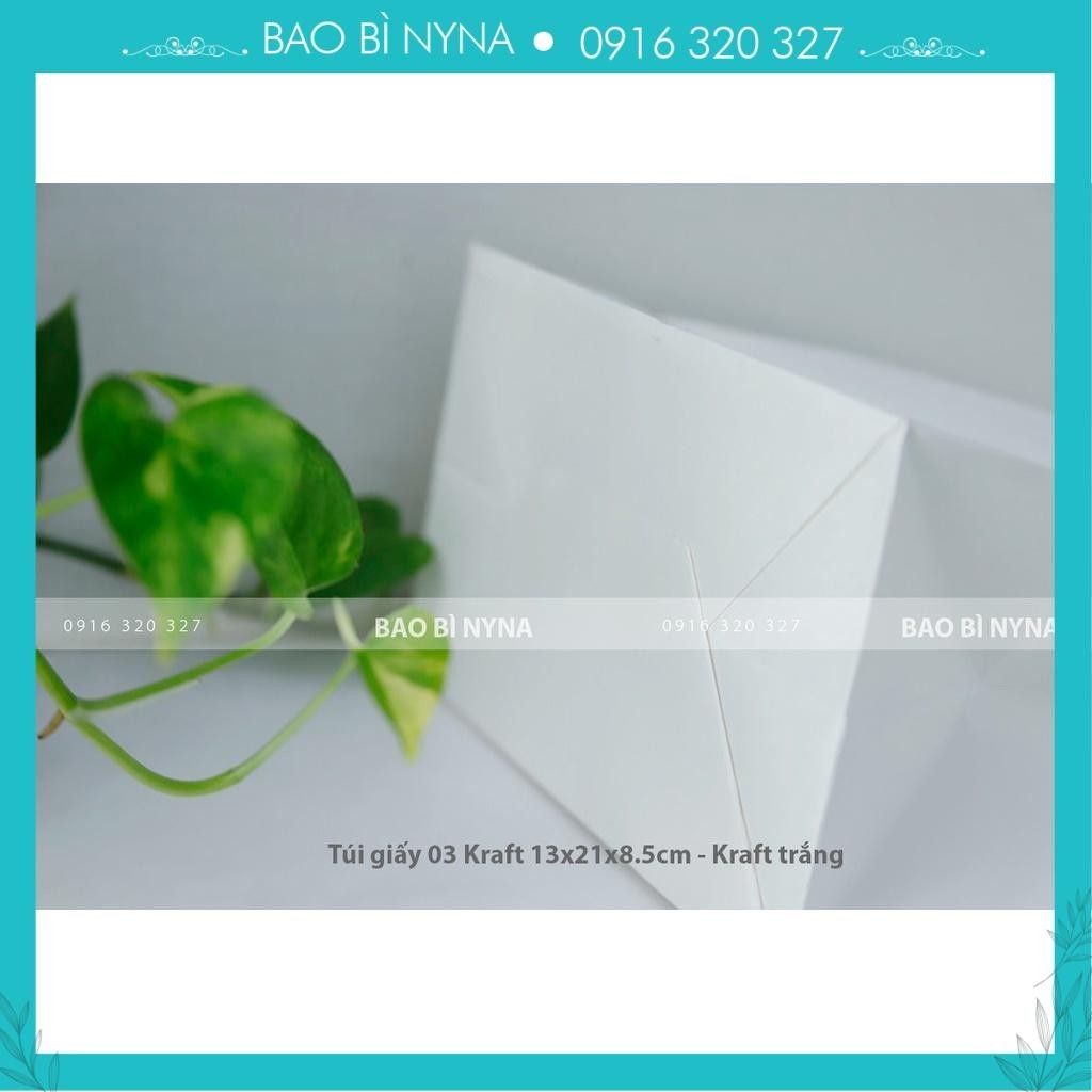 Túi giấy 04 Kraft 20x25x10.5cm - Kraft trắng