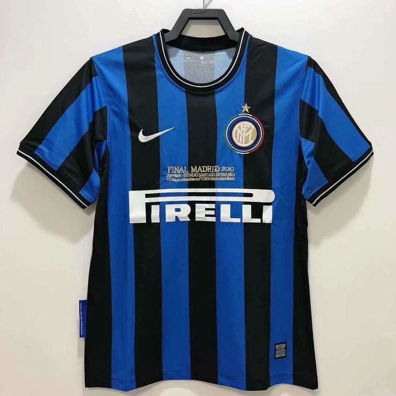 Áo đấu cổ điển sân nhà Inter Milan 2010 Áo đấu bóng đá ngắn tay chất lượng AAA